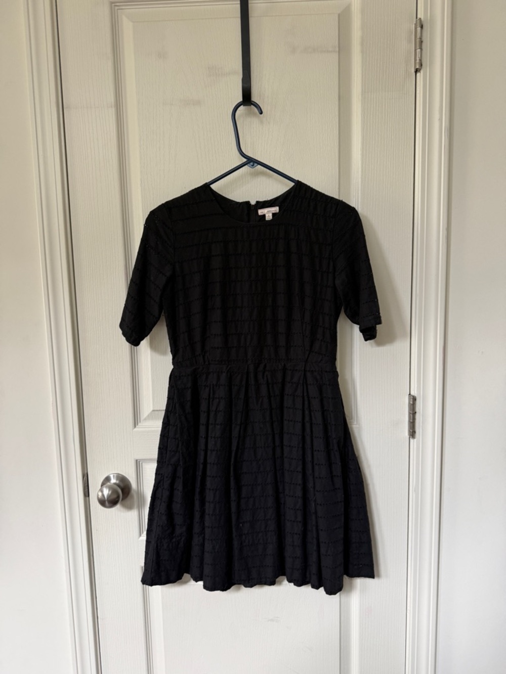 Black Eyelet Fit & Flare Dress